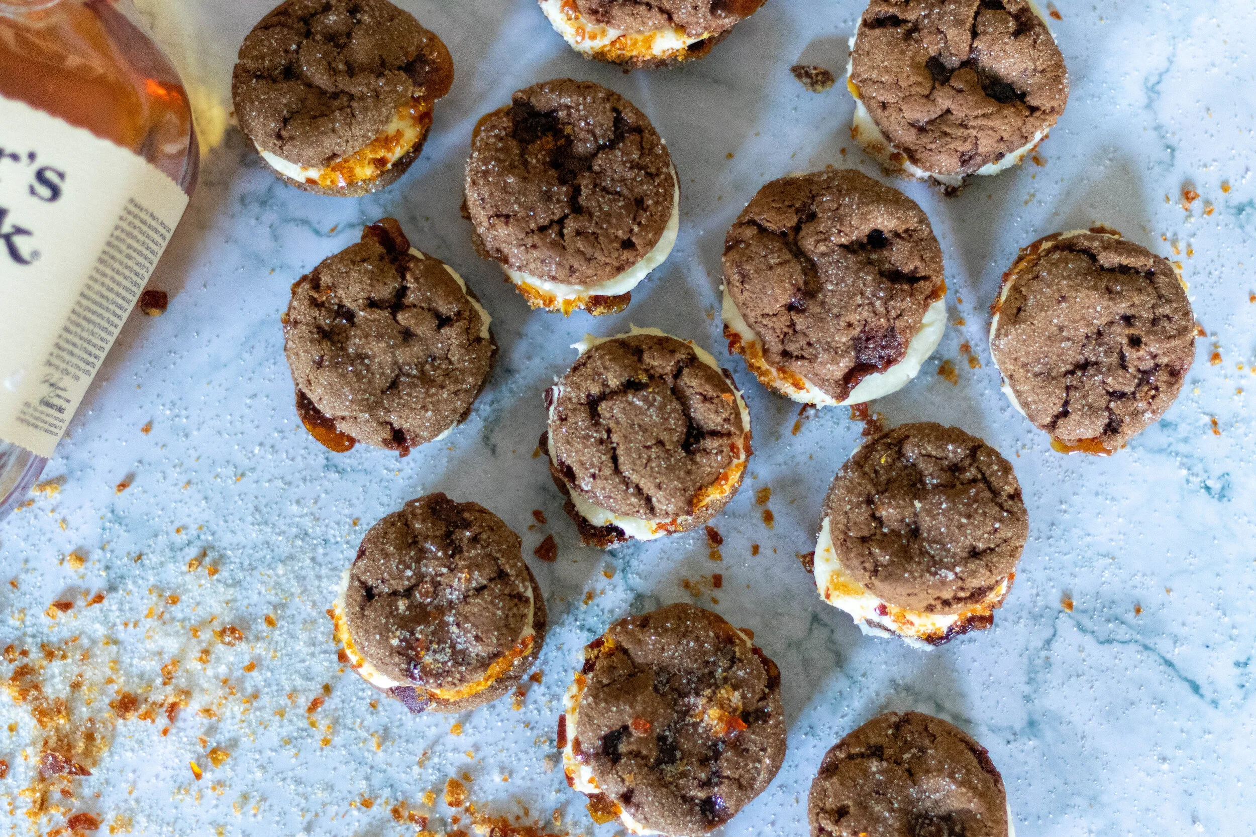 Vegan Burnt Sugar Bourbon Gingerbread Cookies with Orange